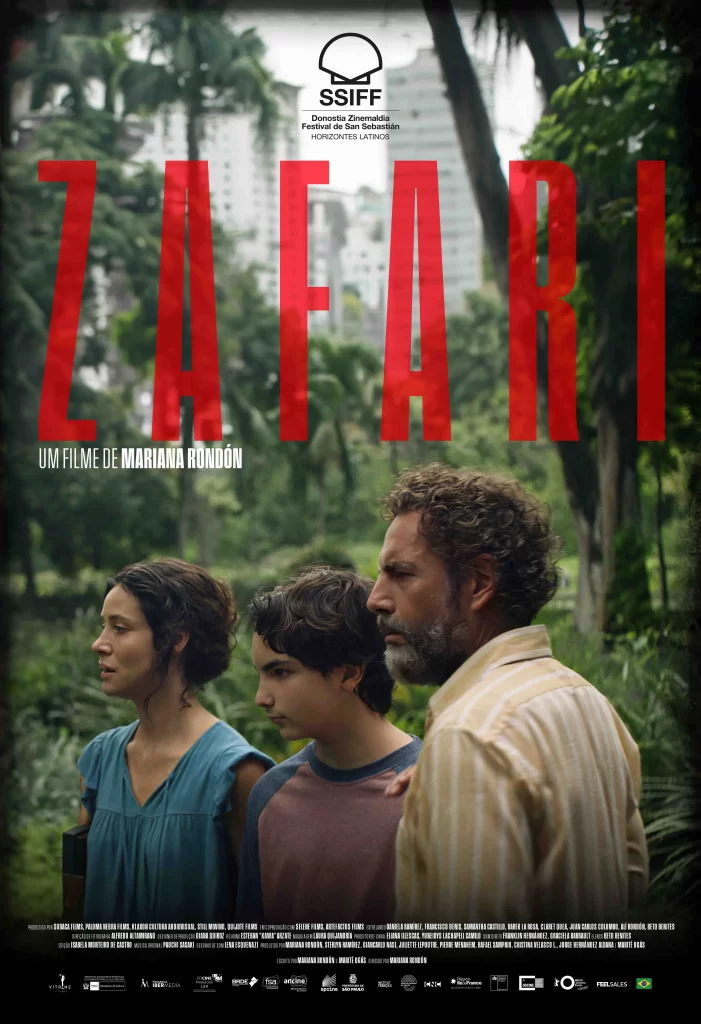 Cartaz oficial do filme Zafari, dirigido por Mariana Rondón, exibido no Festival de San Sebastián.