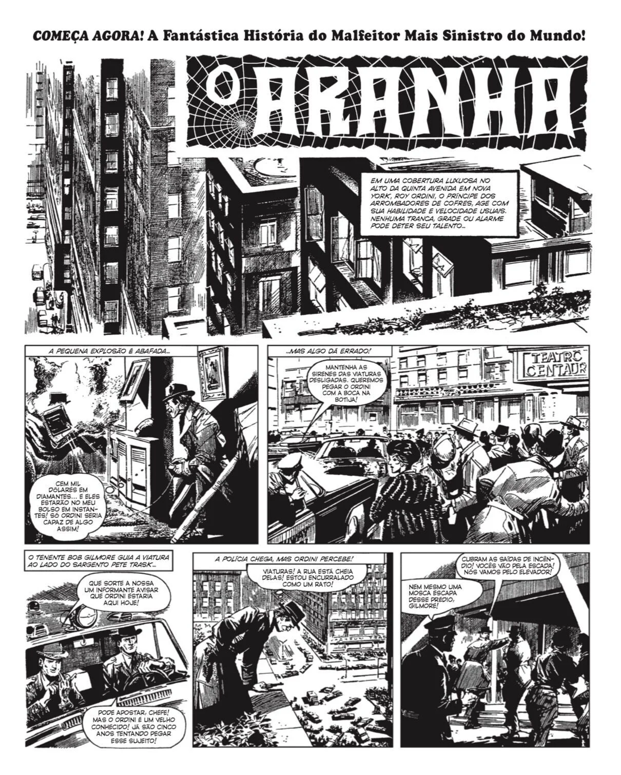 Página de abertura da HQ O Aranha apresenta origem do vilão em Nova York