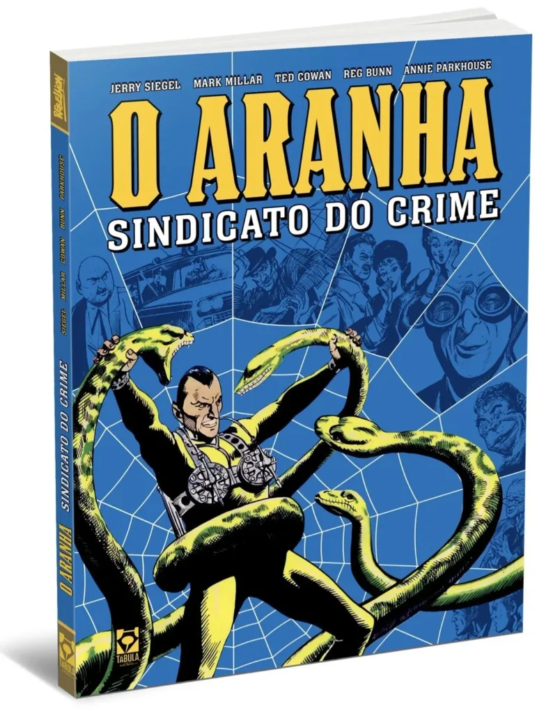 Personagem O Aranha cercado por cobras em ilustração clássica dos quadrinhos
