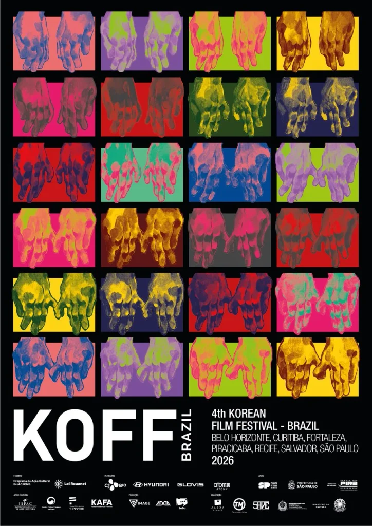 Cartaz oficial do KOFF 2026 destacando The King's Warden como filme de abertura do Korean Film Festival.