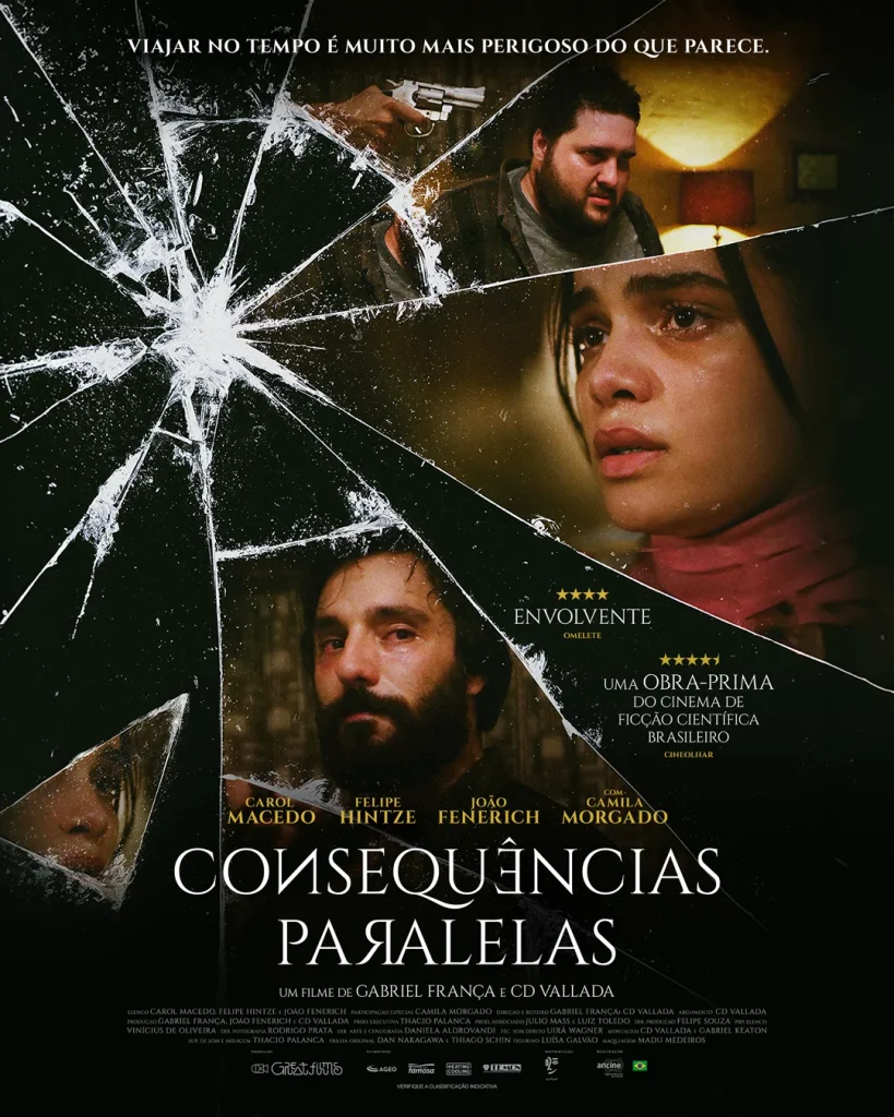 Pôster de Consequências Paralelas, filme brasileiro de ficção científica dirigido por Gabriel França e CD Vallada.